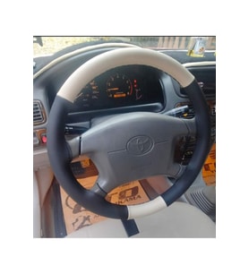 DİKİŞLİ DİREKSİYON KILIFI BEJ/SİYAH DERİ SİYAH DİKİŞLİ TOYOTA COROLLA İÇİN HIZLI KARGO