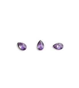 Hacimsel Kristal N1 Mor Damla 10'lu Paket - 3D Parlak Nail Art Tırnak Taşı
