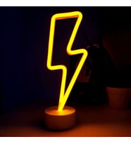 Neon Işıklı Şimşek Lamba USB ve Pilli