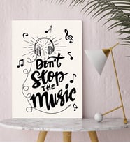 BK Gift Don't Stop The Music Tasarımlı Kanvas Tablo-1