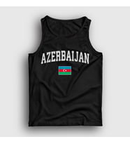 Presmono Unisex Beyaz Bayrak Flag V2 Azerbaycan Azerbaijan Atlet 536590tt (Siyah)