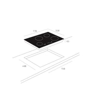 40239001-Teka Tb 770 Siyah Vitroseramik Ocak