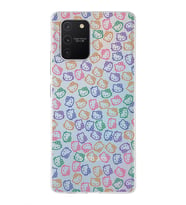 Samsung Galaxy S10 Lite Uyumlu Kapak Hello Kitty Tasarımlı Şeffaf Silikon Kılıf