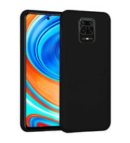 Xiaomi Redmi Note 9S İçi Kadife Silikon Kılıf Siyah