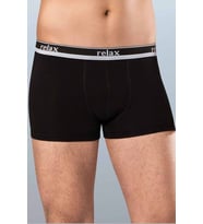 Relax Pamuklu Esnek Erkek Boxer Siyah