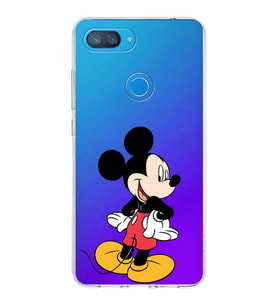 Xiaomi Mi 8 Lite Uyumlu Kapak Mickey Mouse Tasarımlı Şeffaf Silikon Kılıf