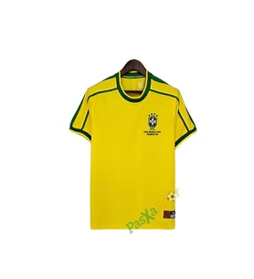 Nostalji Brezilya 1998 Iç Saha Ronaldo Retro Forması