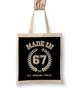 1967 Made In 67 All Genuine Parts Bez Çanta Uzun Saplı