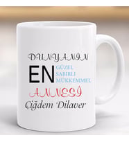 Dünyanın En Güzel Annesi Kişiye Özel Kupa Bardak Anneler Günü Hediyesi-