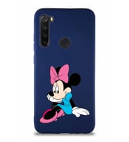 Xiaomi Redmi Note 8 Soft Premier Kapak Minnie Mouse-E Tasarımlı Silikon Kılıf - Lacivert (Şeffaf)