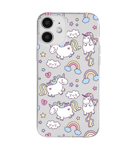 Iphone 12 Uyumlu Unicorn Tasarımlı Şeffaf Telefon Kılıfı