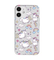 Iphone 12 Uyumlu Unicorn Tasarımlı Şeffaf Telefon Kılıfı