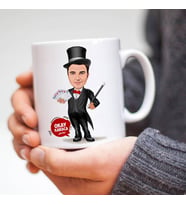 Kişiye Özel Karikatürlü Sihirbaz Kupa Bardak