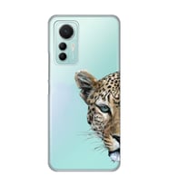 Xiaomi Mi 12 Lite Uyumlu Kaplan Desenli Şeffaf Telefon Kılıfı