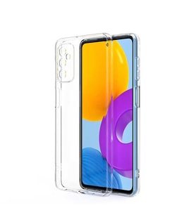 Galaxy M52 Kılıf İnce ve Esnek Şeffaf Süper Silikon (Renksiz)