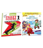 1.Sınıf Turbo Paket Deneme Yeni Nesil Sorularla Ve Değerler Hazinesi Serisi