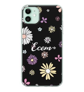 Apple Candy Floral Tasarımlı Şeffaf Telefon Kılıfı
