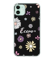 Apple Candy Floral Tasarımlı Şeffaf Telefon Kılıfı