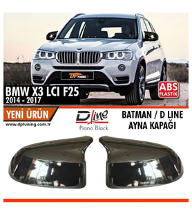 Bmw X3 F25 Batman Yarasa Ayna Kapağı Piona Black ABS 2014 - 2017