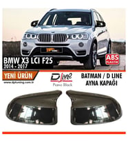 Bmw X3 F25 Batman Yarasa Ayna Kapağı Piona Black ABS 2014 - 2017