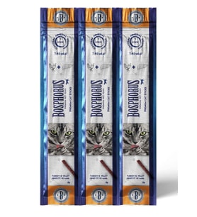 Bosphorus Hindi Etli ve Mayalı Kedi Ödül Stick 3x5 Gr (Mavi)