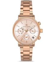 David Guner DG-8379LA-C5 Fonksiyonlar Aktif Takvimli 3 Atm Suya Dayanıklı Rose Gold Renk Kadın Kol Saati