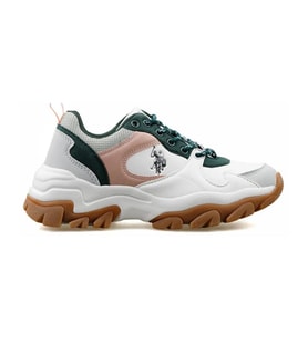 U.s. Polo Assn. Tracky 4Pr Kadın Beyaz-Yeşil Sneaker Ayakkabı