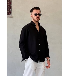Erkek Oversize Fresh Keten Yazlık Gömlek