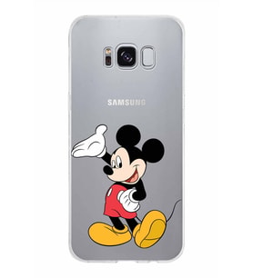 Samsung Galaxy S8 Kapak Mickey Mouse Tasarımlı Şeffaf Silikon Kılıf