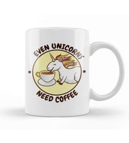 Even Unicorns Need Coffee Kupa Bardak Porselen