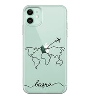 Apple Mini Harita Tasarımlı Şeffaf Telefon Kılıfı