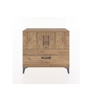 Arges Şifonyer 2 Raflı Tek Çekmeceli 2 Kapaklı 88x30x80 Çam-Çam