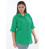 %100 Cotton Büyük Beden Gömlek ( ATLANTİK-SOHO ANTRASİT)