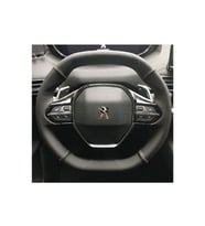 DİKİŞLİ DİREKSİYON KILIFI İTHAL DAMARLI/NOKTALI DERİ SİYAH DİKİŞLİ PEUGEOT 3008/2008 İÇİN