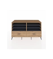 Kronos Konsol 6 Raflı 2 Çekmeceli  176x59x99 Çam-Antrasit/Çam