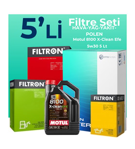 Filtron BMW 1.16D Filtre Bakım Seti Motul Motor Yağlı (2015-2019) 5 Li