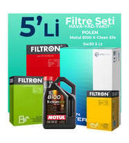 Filtron BMW 1.16D Filtre Bakım Seti Motul Motor Yağlı (2015-2019) 5 Li