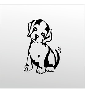 Folyo Sticker Yavru köpek 100cm Uzunluk (Karışık)