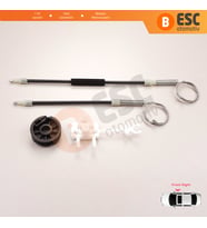 Fiat Albea Siena Palio MK1 171 172 178 1996-16 4/5 Kapı İçin Elektrikli Ön Sağ Cam Kriko Tamir Seti