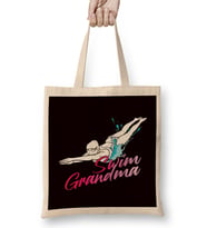 Swim Grandma Swimmer Grandmother Swimming Pool Indoor Bez Çanta Uzun Saplı
