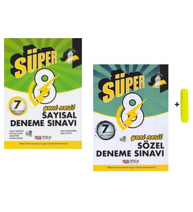 Nitelik Yayınları 8. Sınıf Süper Yeni Nesil Sayısal & Sözel 7 Deneme Sınavı Set