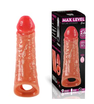 MAX LEVEL Nature Extender Eric - Uzaktan Kumandalı Şarjlı Güçlü Titreşimli Ultra Realistik Uzatmalı Penis Kılıfı