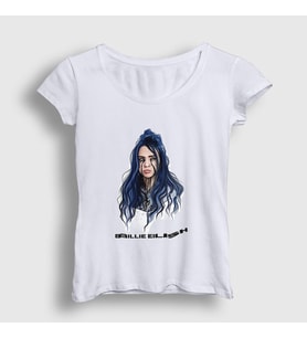 Presmono Kadın Beyaz PO Billie Eilish T-Shirt 154741tt (Beyaz)
