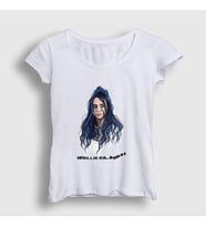 Presmono Kadın Beyaz PO Billie Eilish T-Shirt 154741tt (Beyaz)