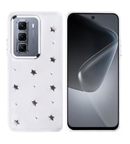 Coverzone ?nfinix Hot 50 4G ile uyumlu K?l?f Airbag K�?eli 2mm Kamera �?k?nt? Korumal? Simli ?effaf Bask?l? Z-Kutup Kapak Y?ld?z