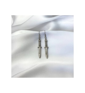 Hançer / Bıçak Figürlü Unisex Küpe