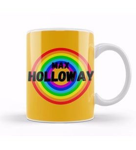 Max Holloway  Vintage Retro Rainbow Style Warriors Design Wrestlers Gift Kupa Bardak Porselen