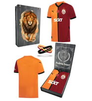 Galatasaray Orijinal Lisanslı 24/25 Parçalı 5 Yıldızlı Forma Spor Bileklik Set Aslan Bask (Sarı-Kırmızı)