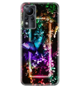 INFINIX Note 11 Pro Note 10 Hot 9 Play Kılıf Desemli Silikon Butterfly Neon 1684