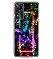 INFINIX Note 11 Pro Note 10 Hot 9 Play Kılıf Desemli Silikon Butterfly Neon 1684